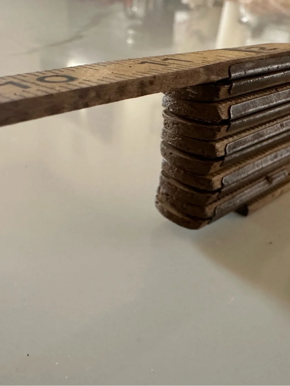 Vintage Royal  Folding Wooden Ruler  72”